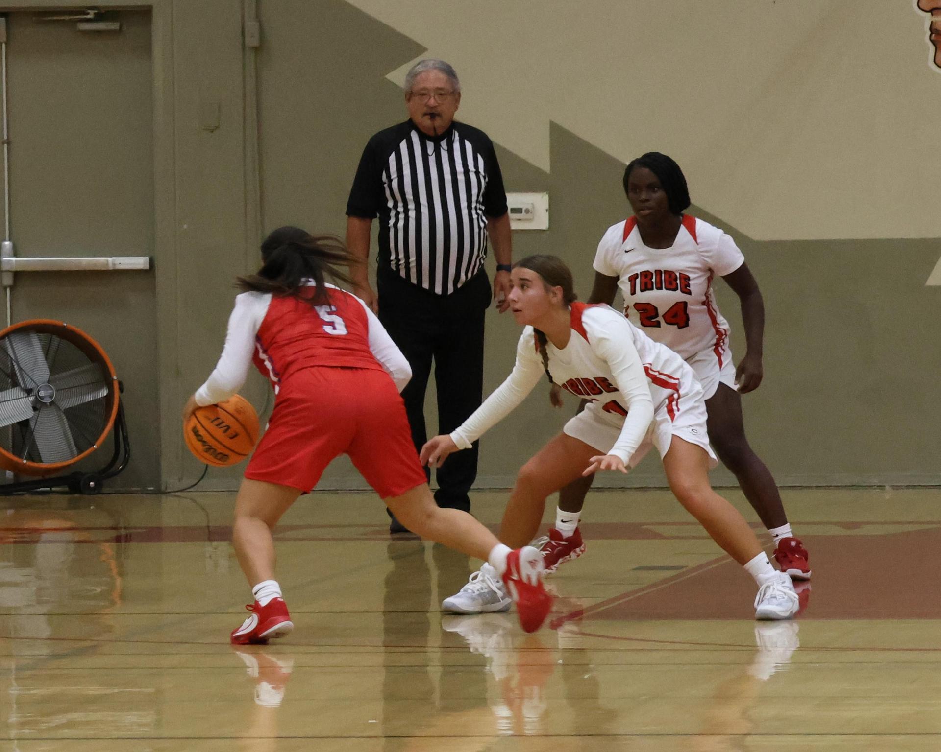 Varsity Girls Basketball playing against Firebaugh