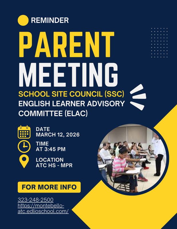 Parent Meeting Flyer SSC/ELAC