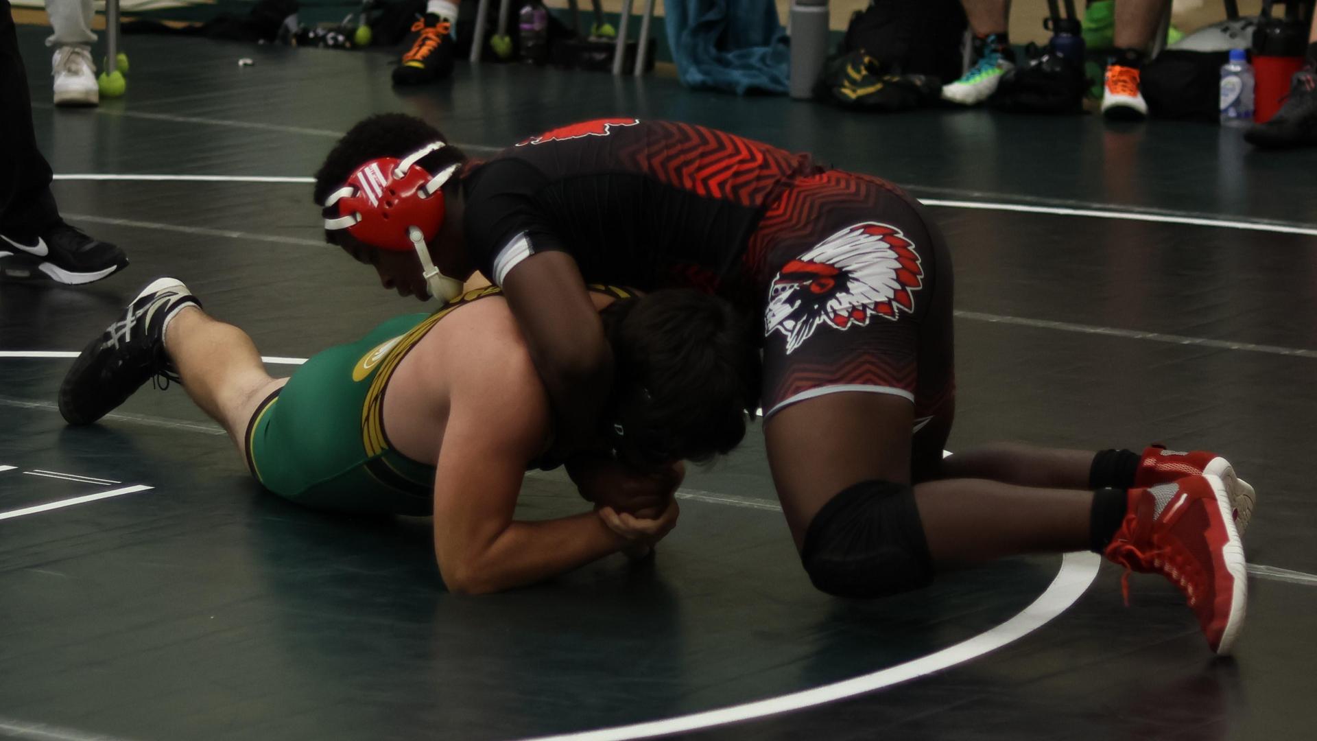 boys wrestling at liberty duals