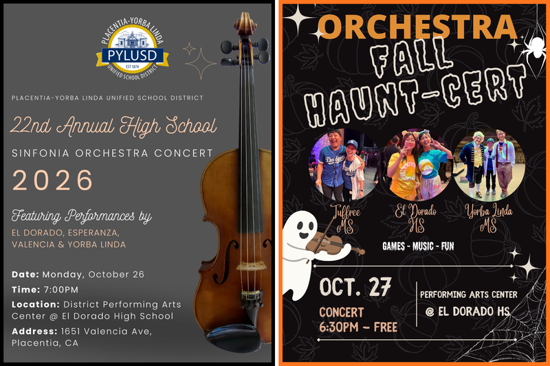Orchestra Fall Concert Events - click HERE to learn more! Thumbnail Image