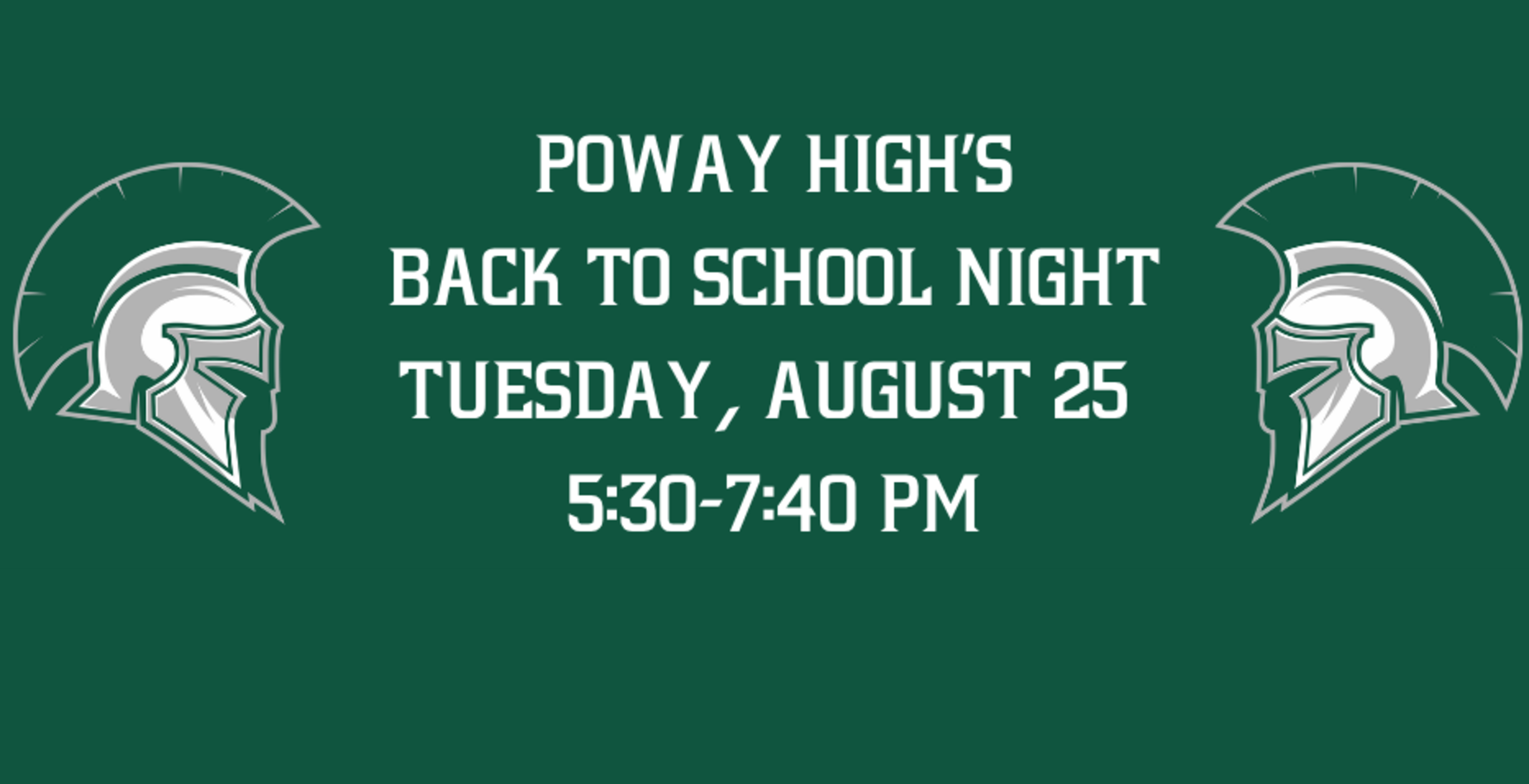 Poway High Back to School Night