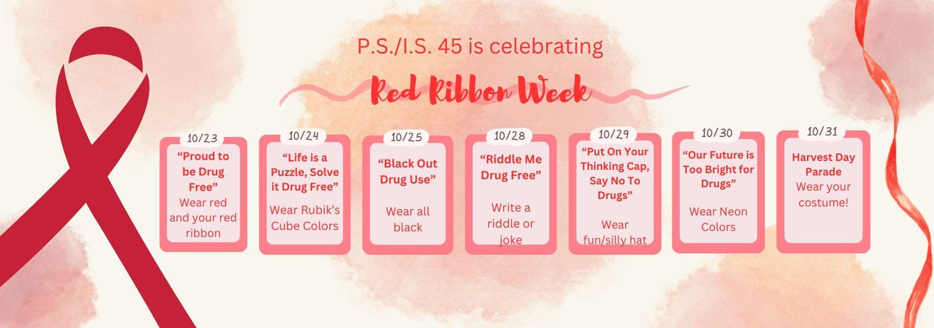 Red Ribbon Week Schedule