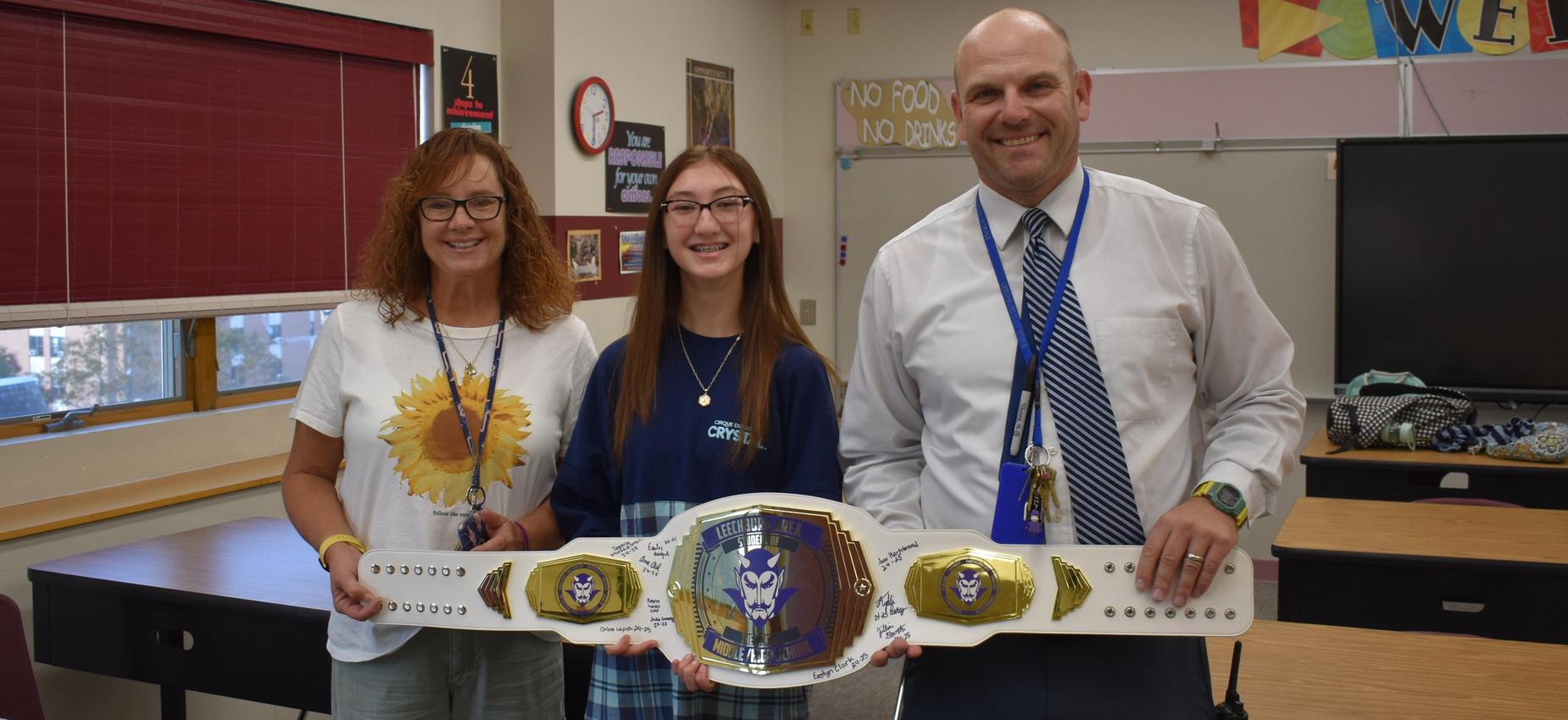 Congratulations to Adriana Sabot for being the Middle School Student of the Month!