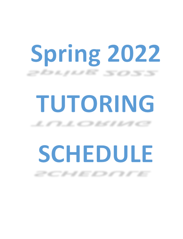Tutoring Schedule