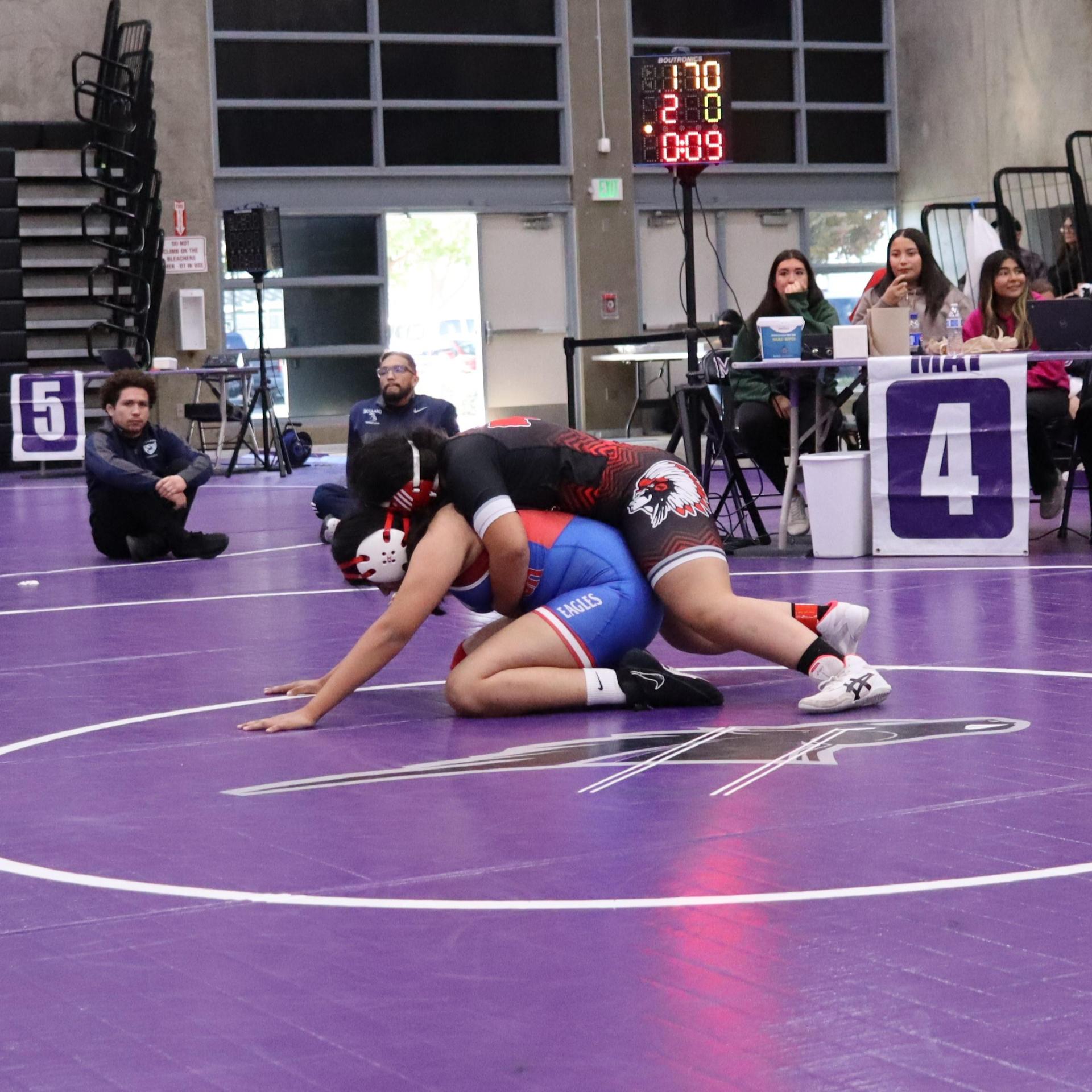 Girls wrestling at madera south