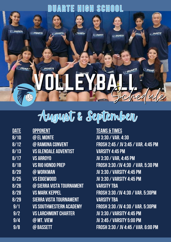 Fall game schedule