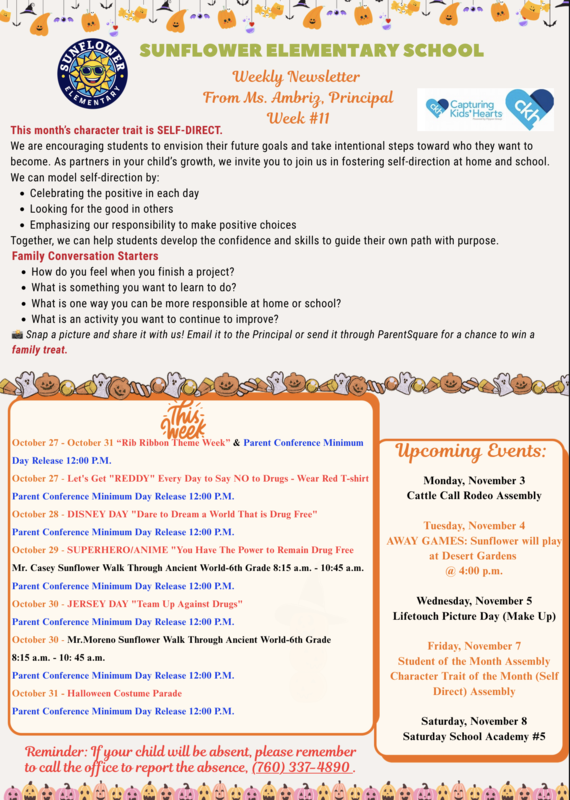 Sunflower Weekly Newsletter Week #11