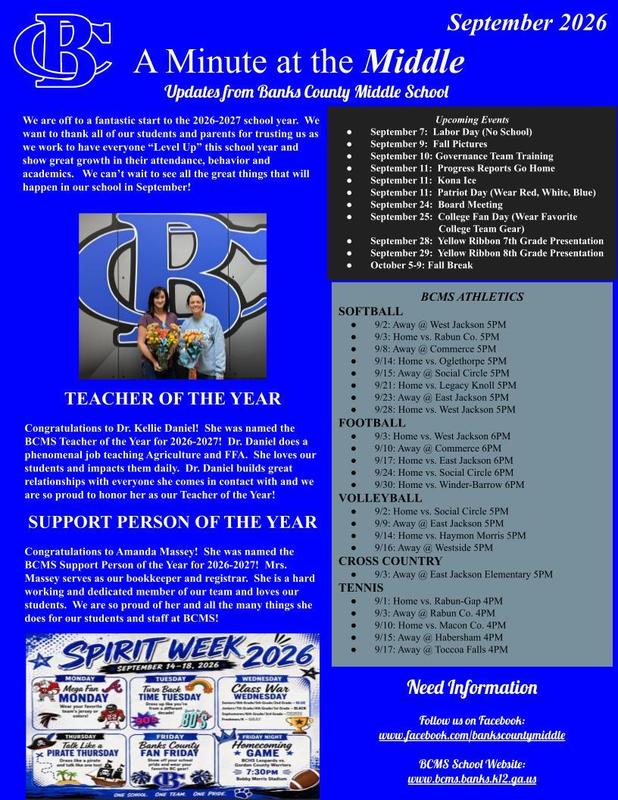 BCMS September Newsletters