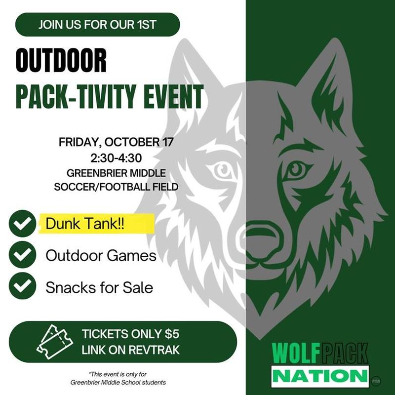 Packtivity Oct 17 right after school