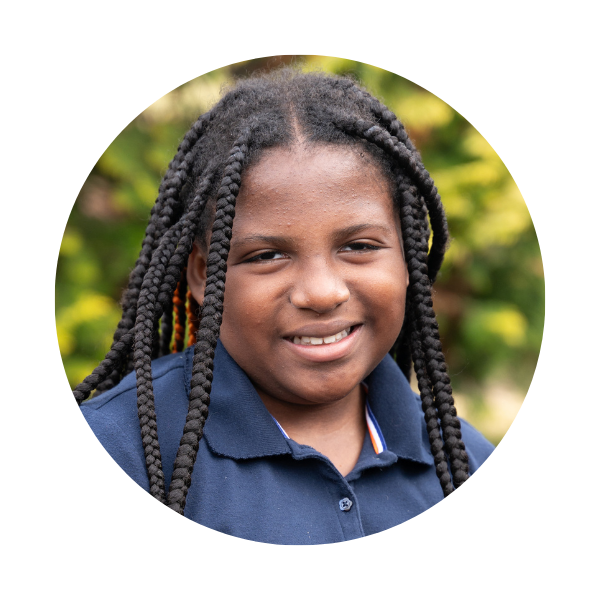 Center School Student smiling during picture day