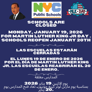 flyer for school closed on MLK day