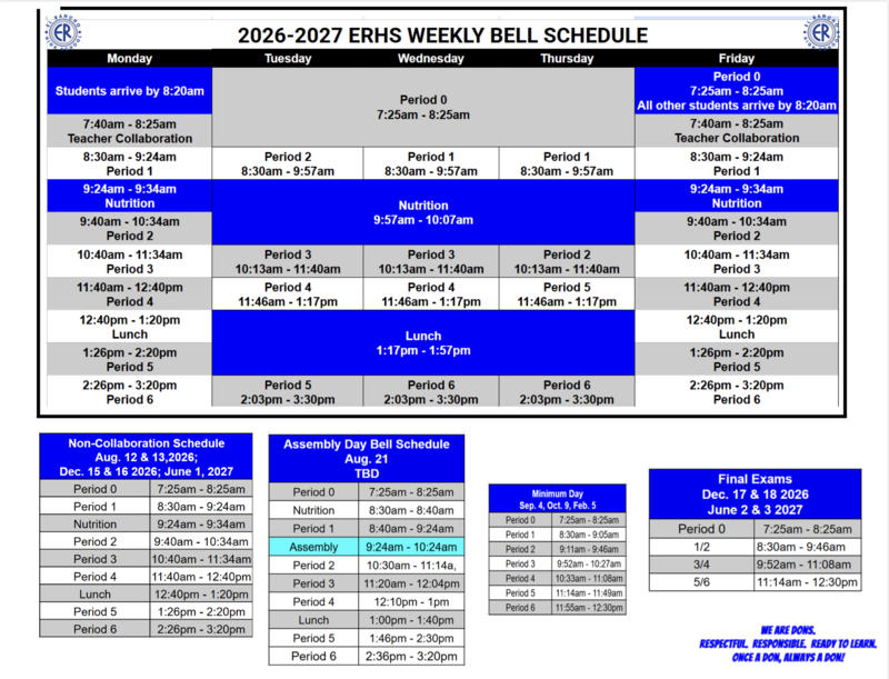 Bell Schedule