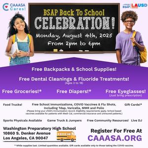 BSAP Back to School Celebration Flyer