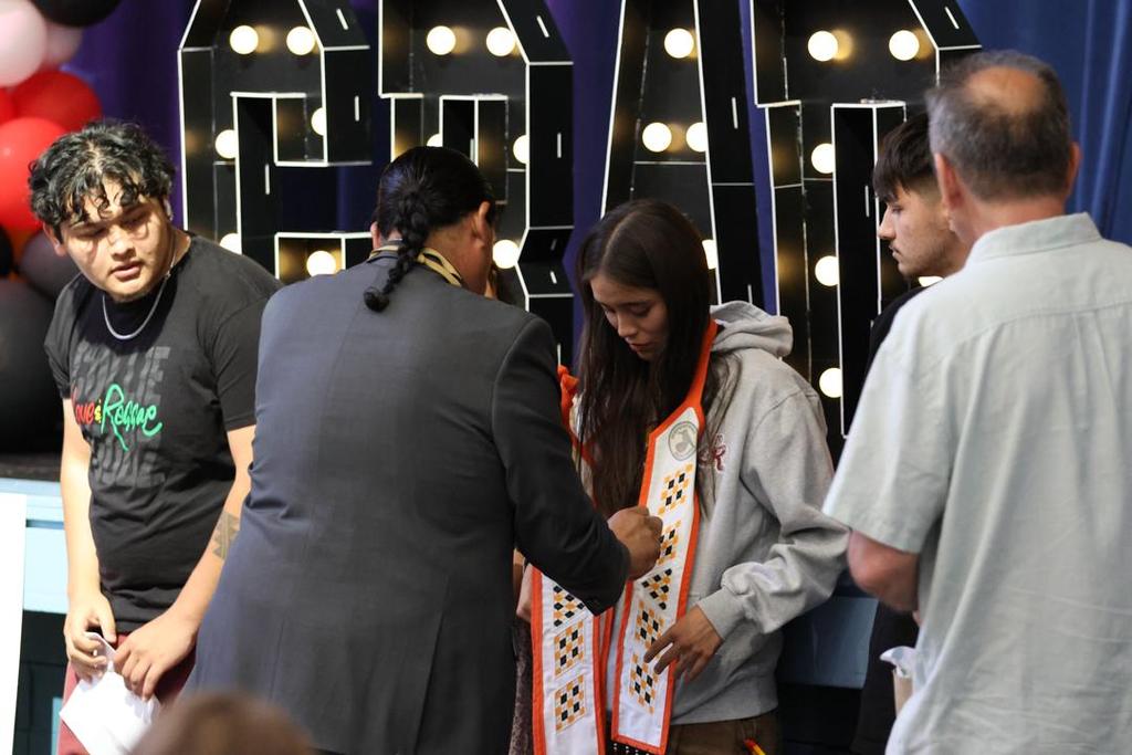 Students receive sash