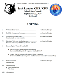 SSC Agenda