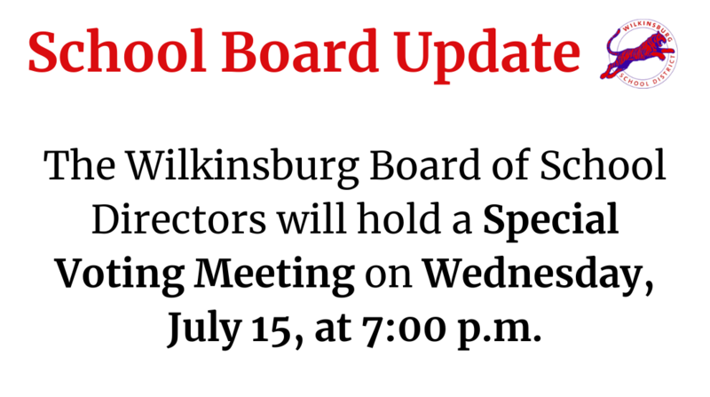 Special Voting Meeting on Wednesday, July 15