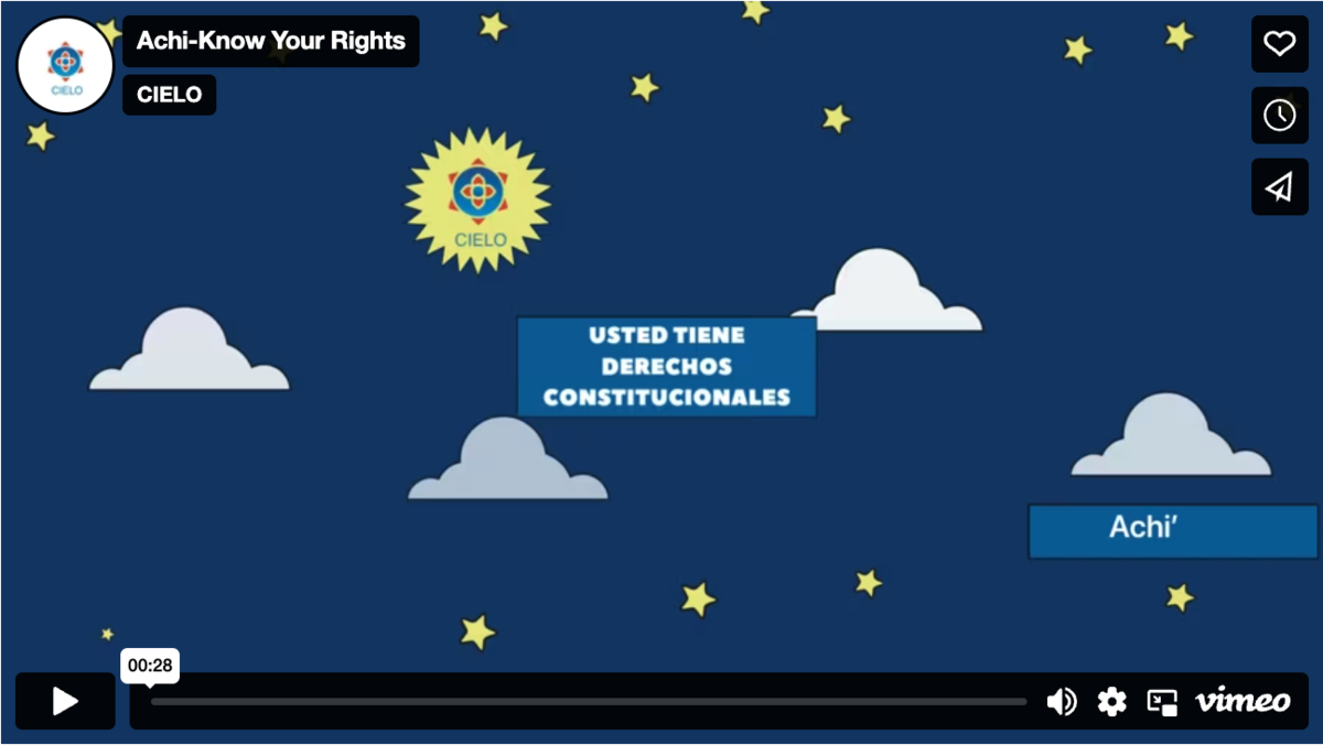 Know Your Rights Videos Indigenous Languages 