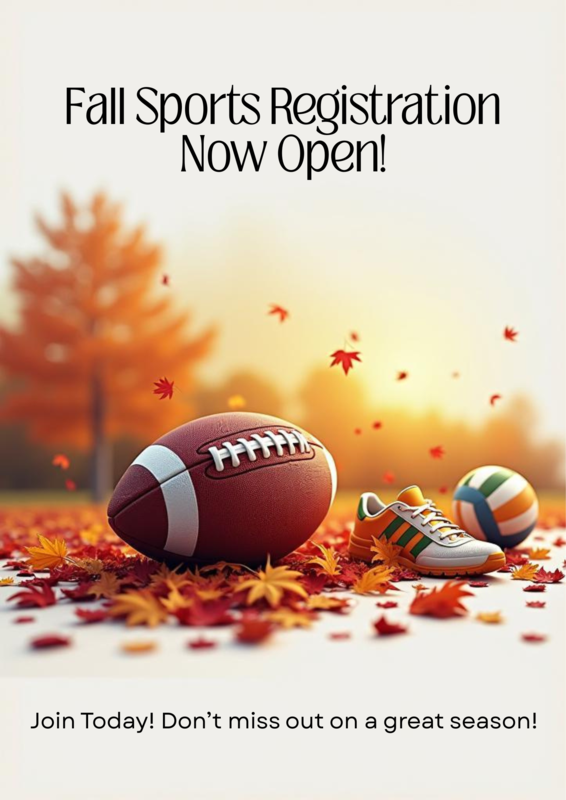 Fall Sports Registration Open flyer