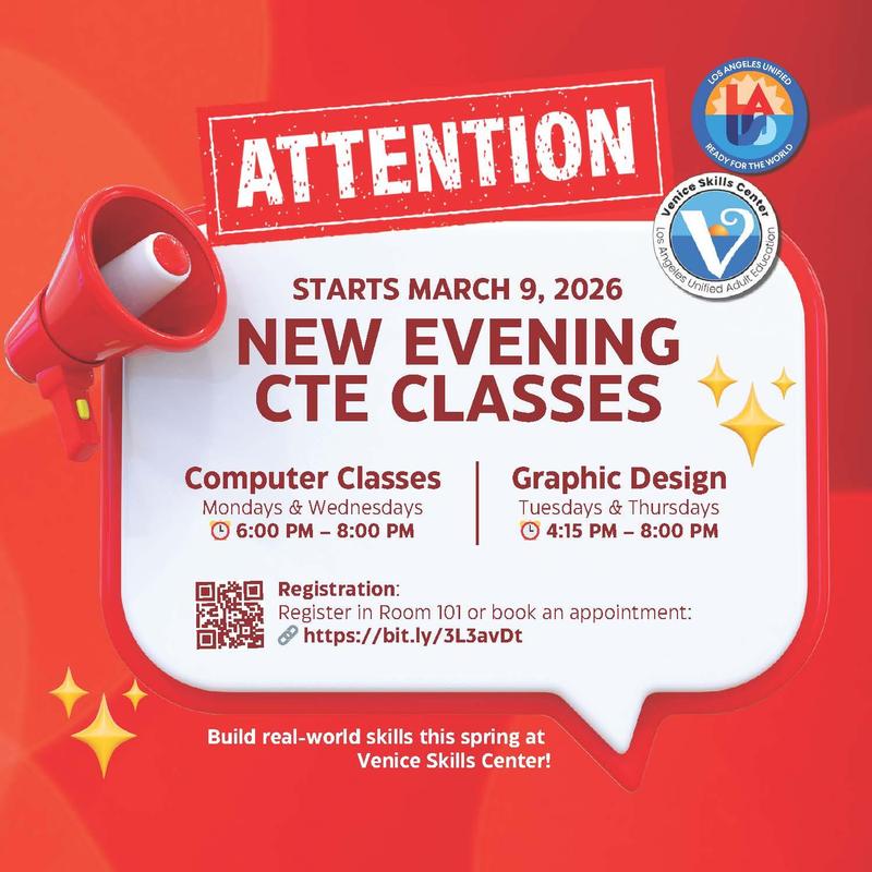 CTE Evening Classes at Westchester-Emerson