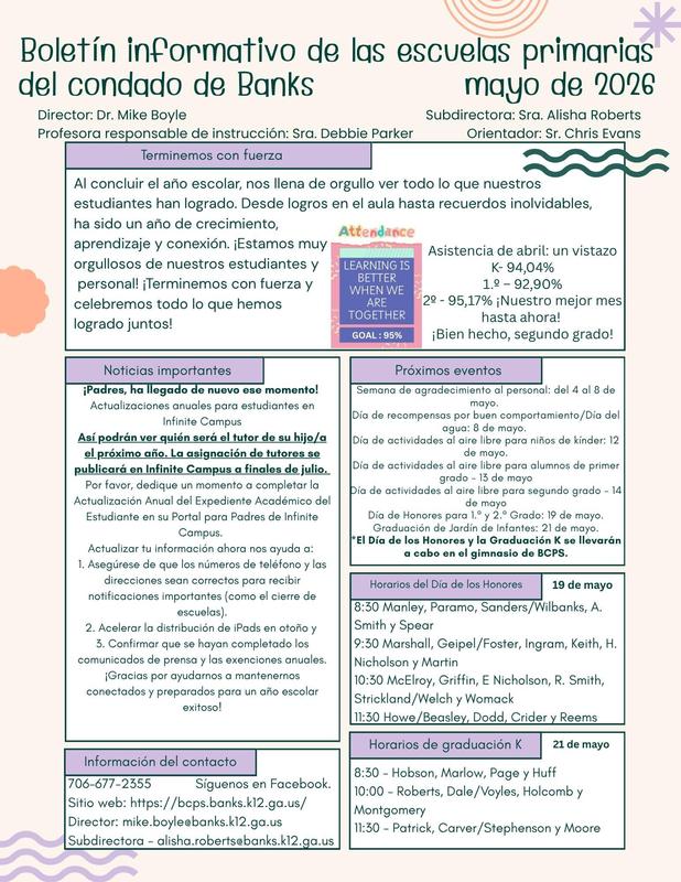 BCPS Spanish May Newsletter