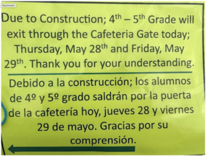 Temporary Dismissal Locations