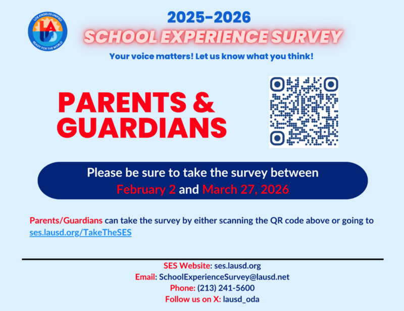 School Experience Survey Flyer with QR Code
