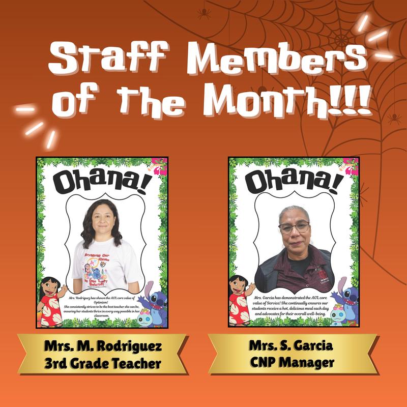 October Staff Members of the Month