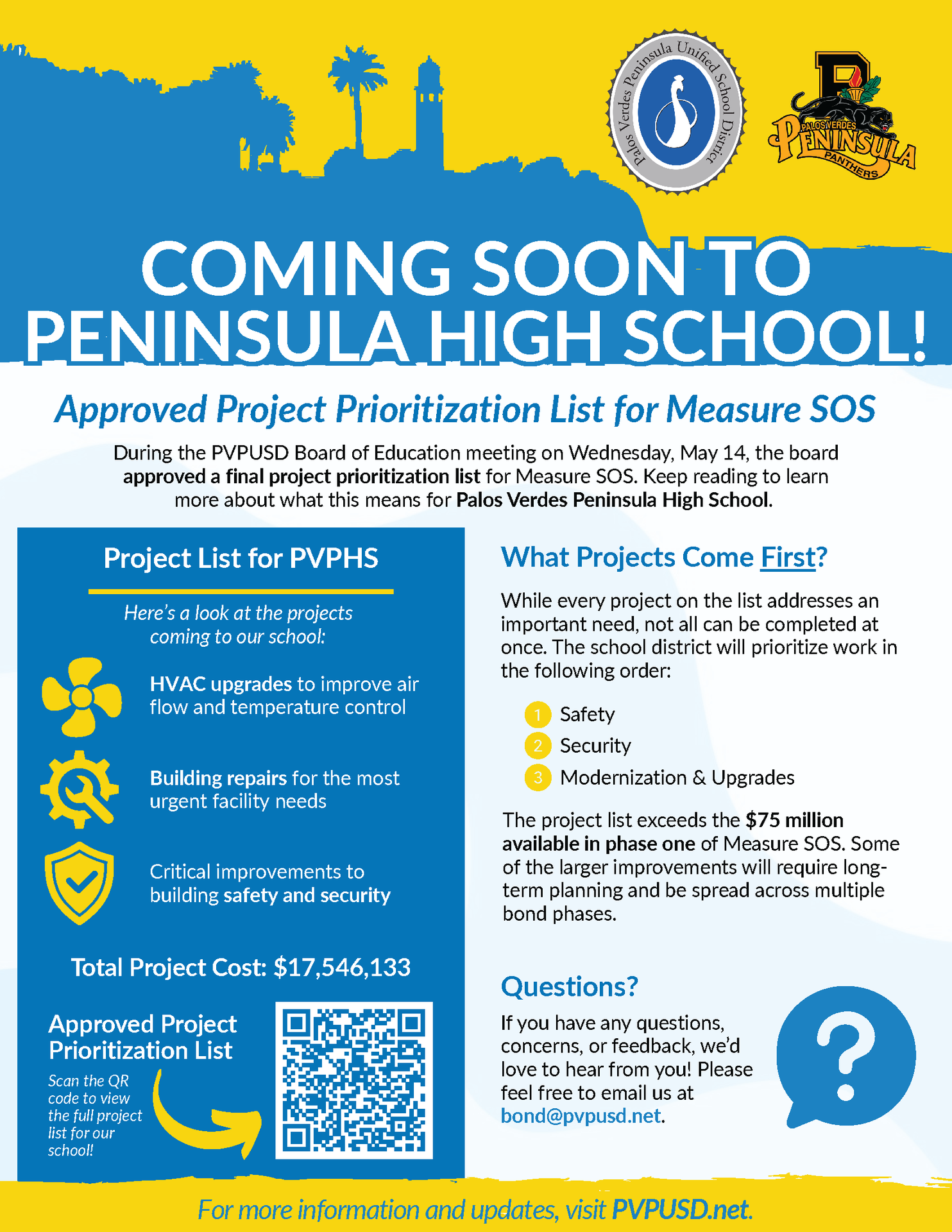 Coming Soon - Approved Project Prioritization List for Measure SOS