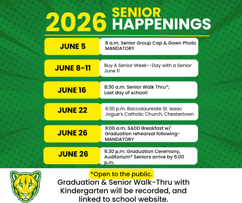 2026 North Warren Senior Happenings