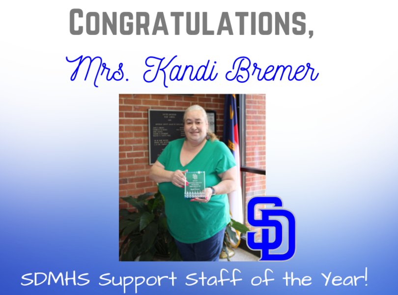 SDMHS Support Staff of the Year 2026