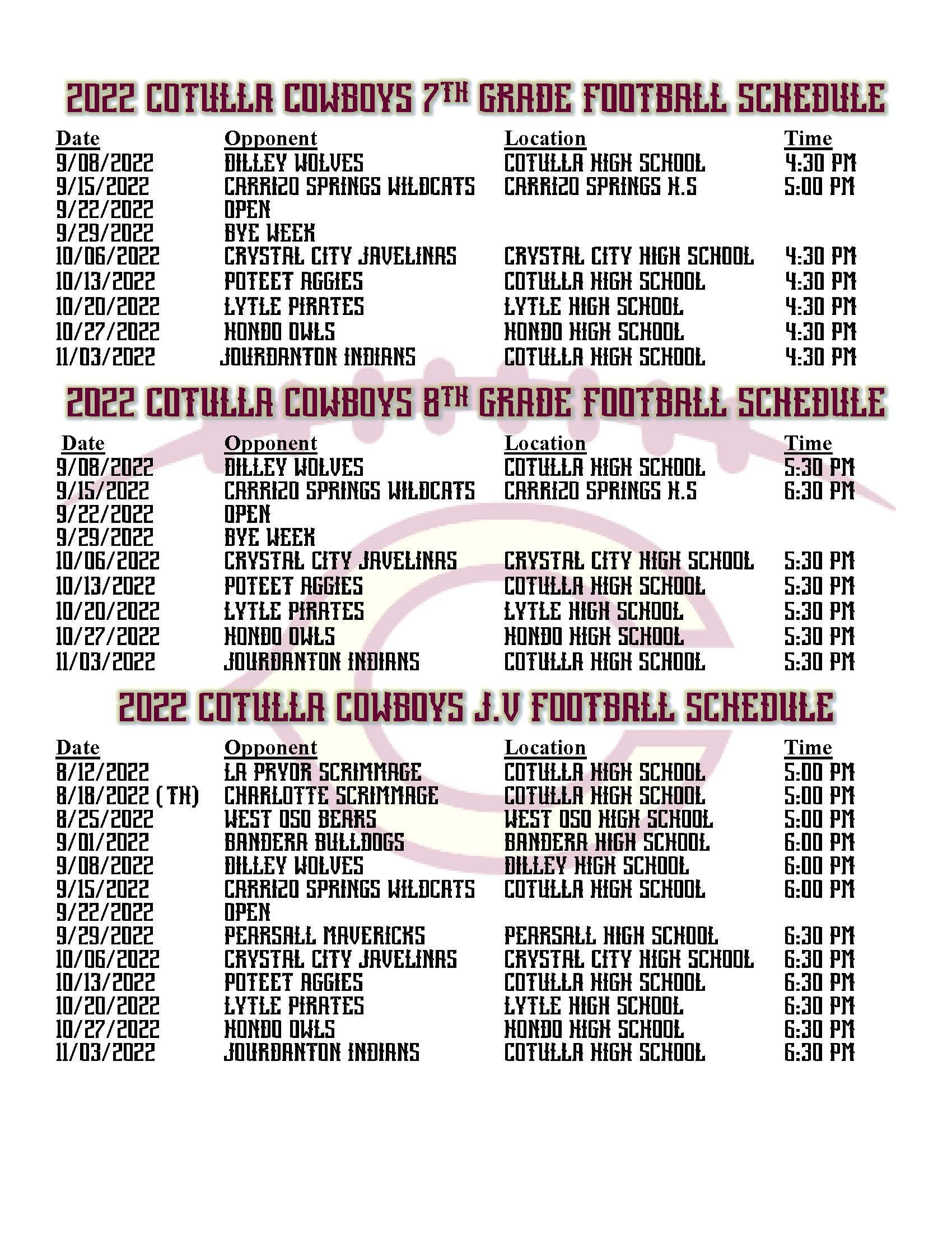 Football Athletics Cotulla High School