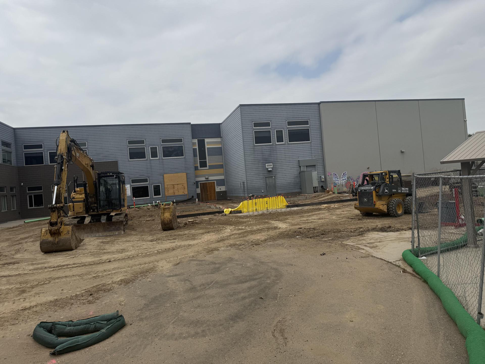 elementary office construction - foundations poured, dirt move