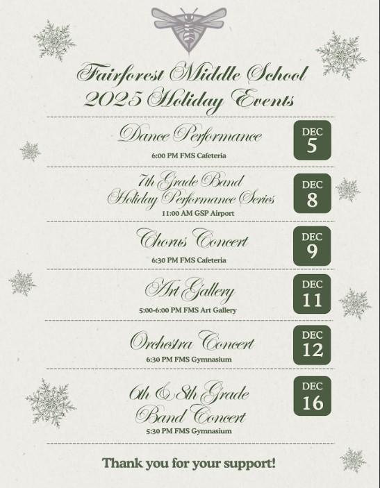 FMS Fine Arts Winter Performances Featured Photo