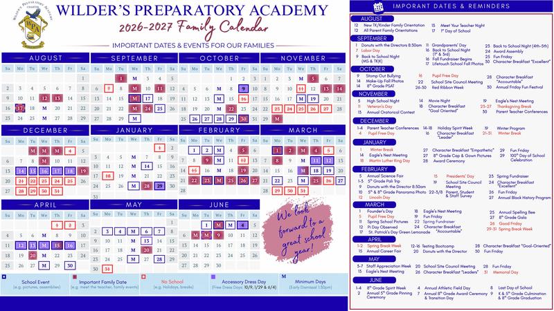 2026-2027 SCHOOL CALENDAR Featured Photo
