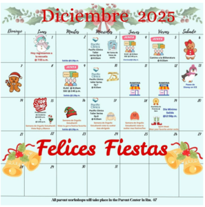 Calendario diciembre