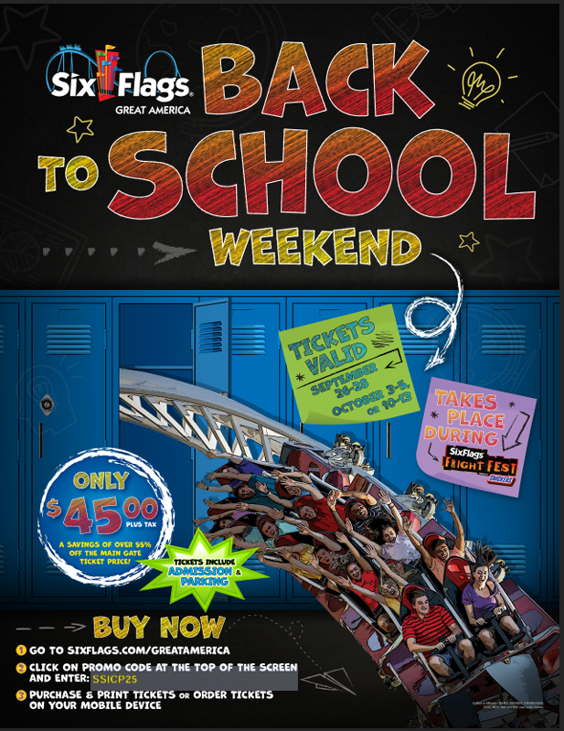 Back to School Weekend at 6 Flags!!!! Featured Photo