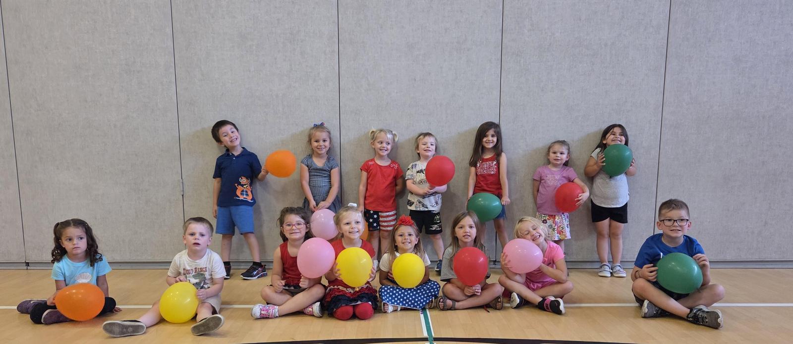 PreK enjoying the some gym time