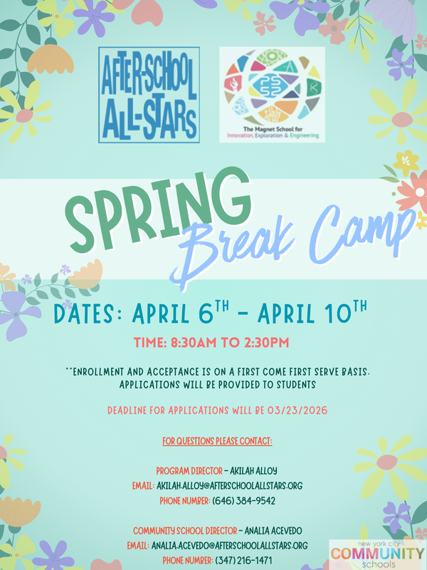 Spring Break Camp Flyer