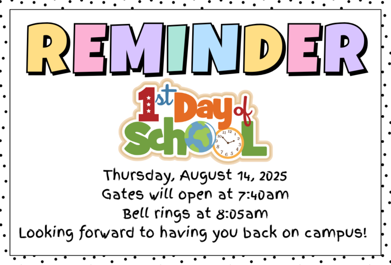 First Day of School