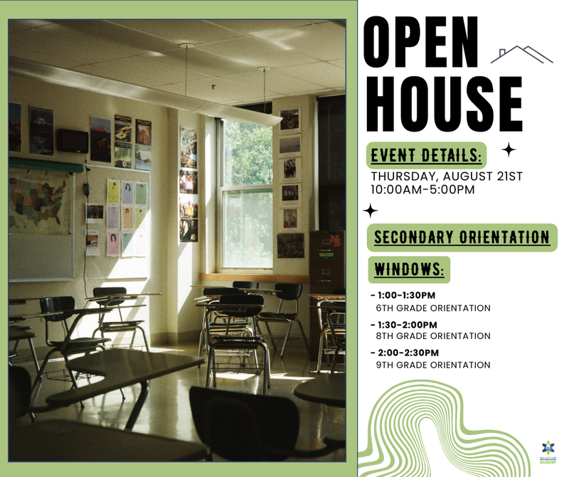 Open House is TOMORROW, August 21st from 10 AM–5 PM!