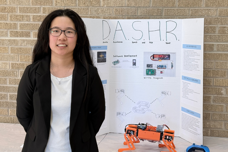 Helen Lin, the FHS science fair winner with her project