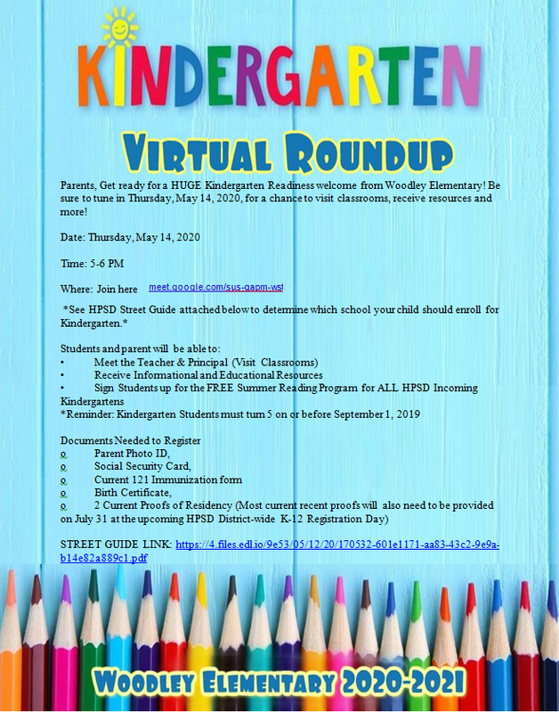 Kindergarten Virtual Round Up Slide Show Presentation Featured Photo