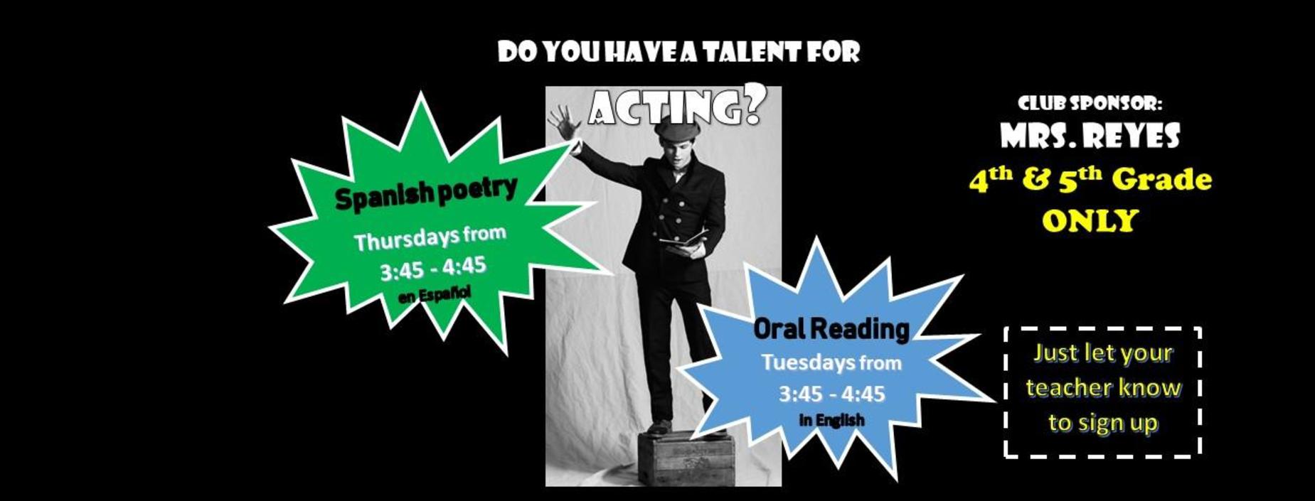 oral reading info