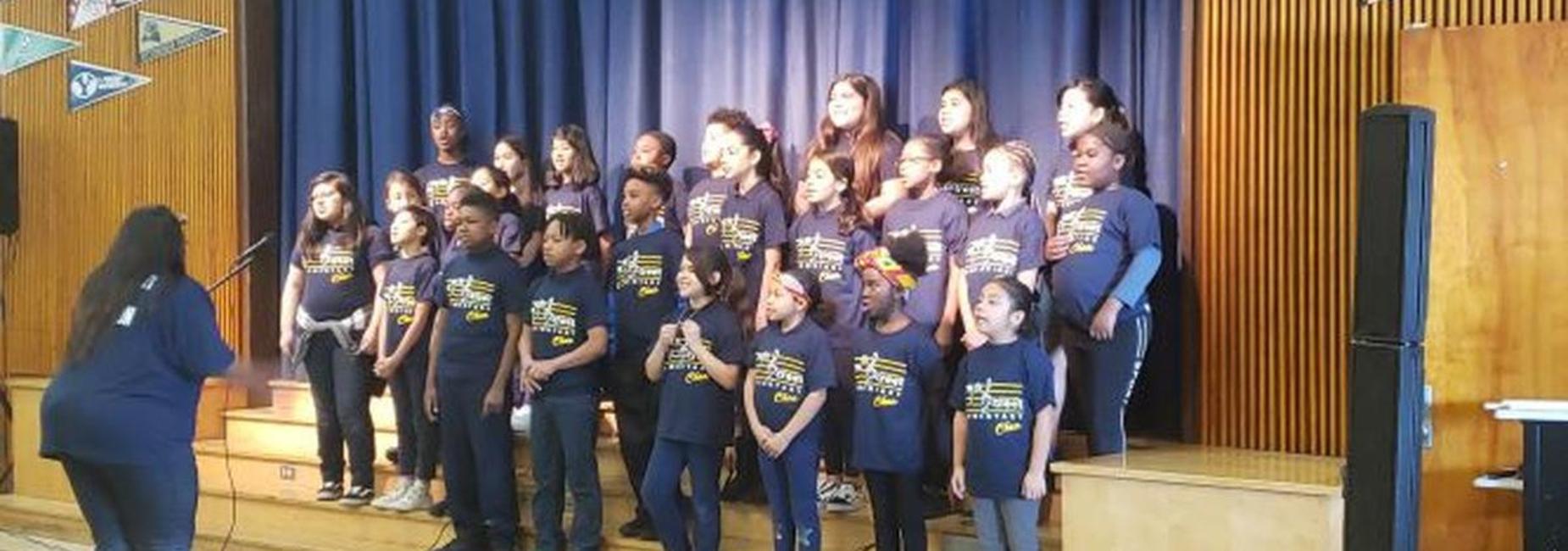 student choir on stage