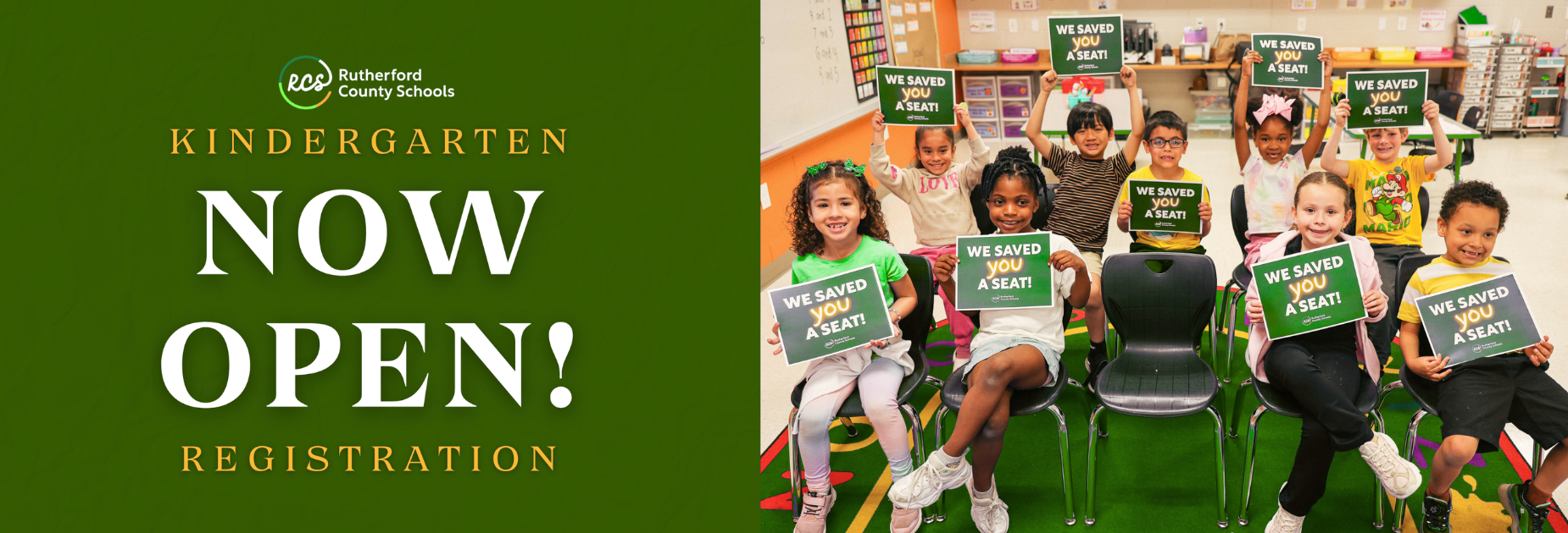 Kindergarten registration now open - students with empty seat