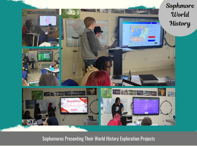 Sophomores presenting