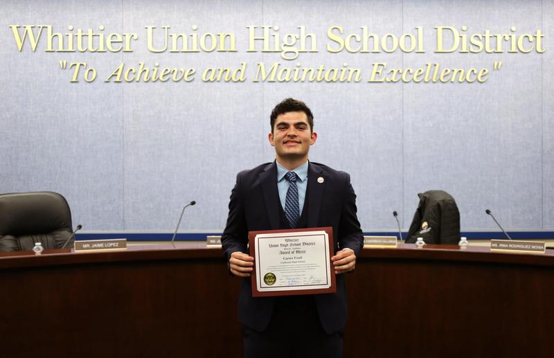 California High School senior Carter Crail