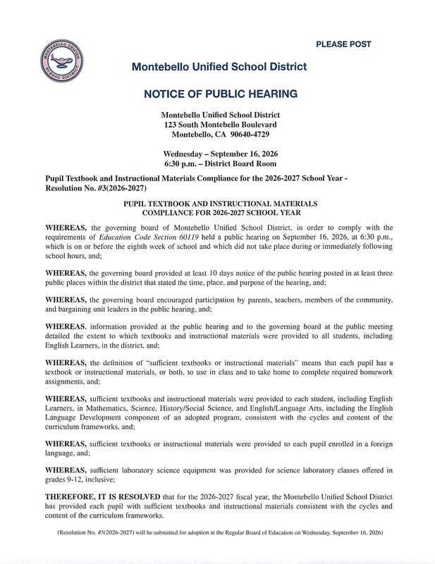 wiliiams public hearing