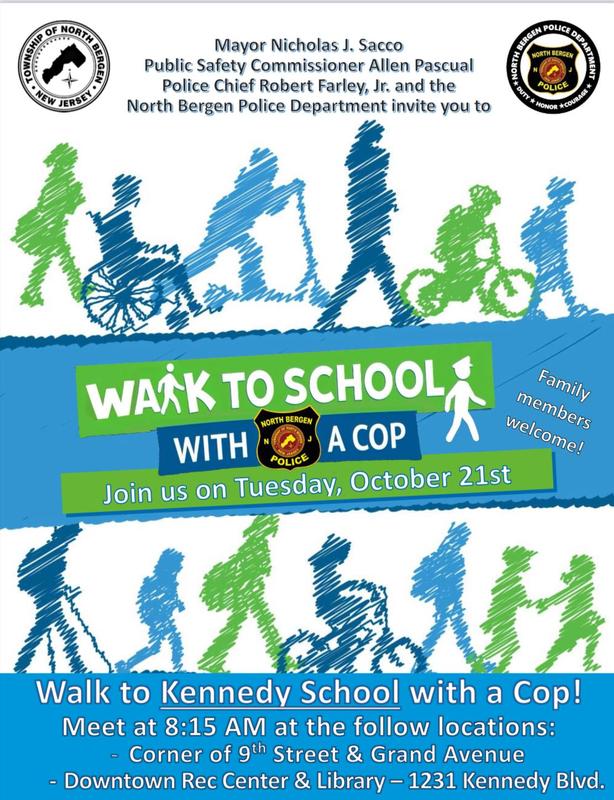flier for walk with cop to school