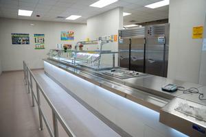 Photo of the new Bonham MS cafeteria